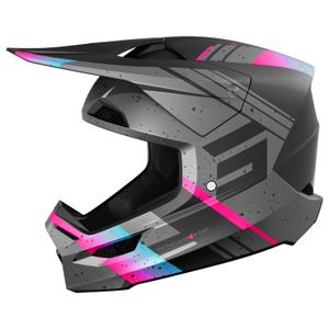 Κράνος Motocross Shot Furious Mirage μπλε-ροζ