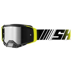 Γυαλιά Motocross Shot Core fluo κίτρινο και λευκό με plexi ιριδίου