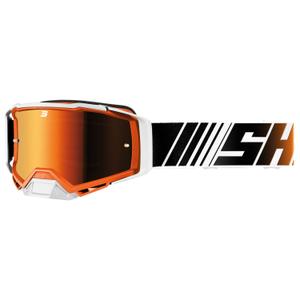 Γυαλιά Motocross Shot Core πορτοκαλί και λευκό με plexi ιριδίου