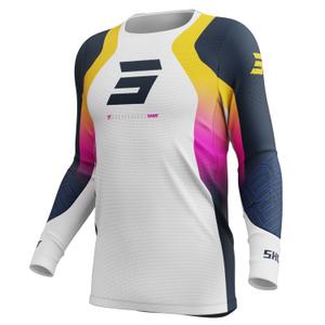 Motocross Jersey Shot Aerolite Ultra μπλε-πορτοκαλί-ροζ