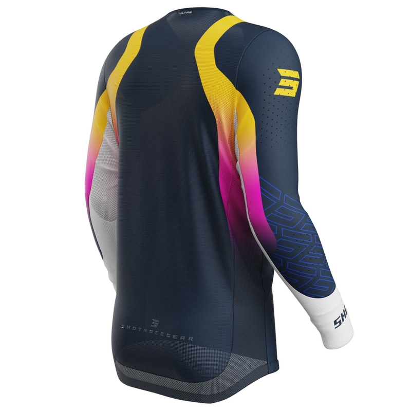 Motocross Jersey Shot Aerolite Ultra μπλε-πορτοκαλί-ροζ