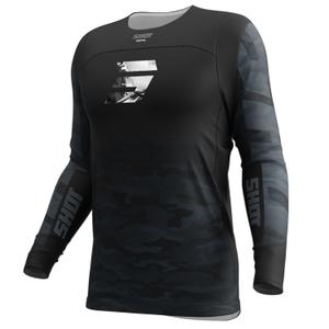 Motocross φανέλα Shot Contact Tactic μαύρο-γκρι