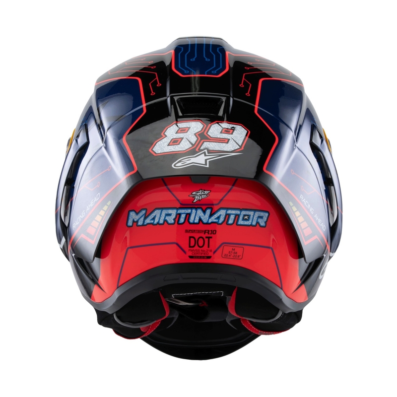 Alpinestars Supertech R-10 περιορισμένη έκδοση Martinator Jorge Martin μπλε-μωβ-κόκκινο-κίτρινο κράνος μοτοσικλέτας