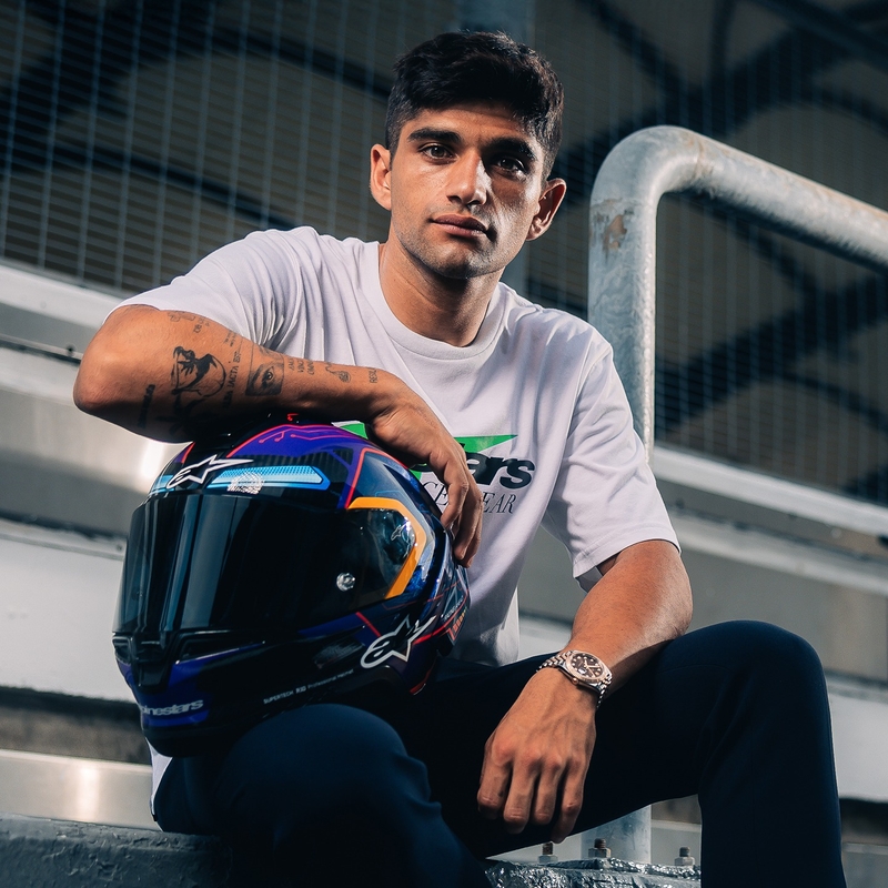 Alpinestars Supertech R-10 περιορισμένη έκδοση Martinator Jorge Martin μπλε-μωβ-κόκκινο-κίτρινο κράνος μοτοσικλέτας