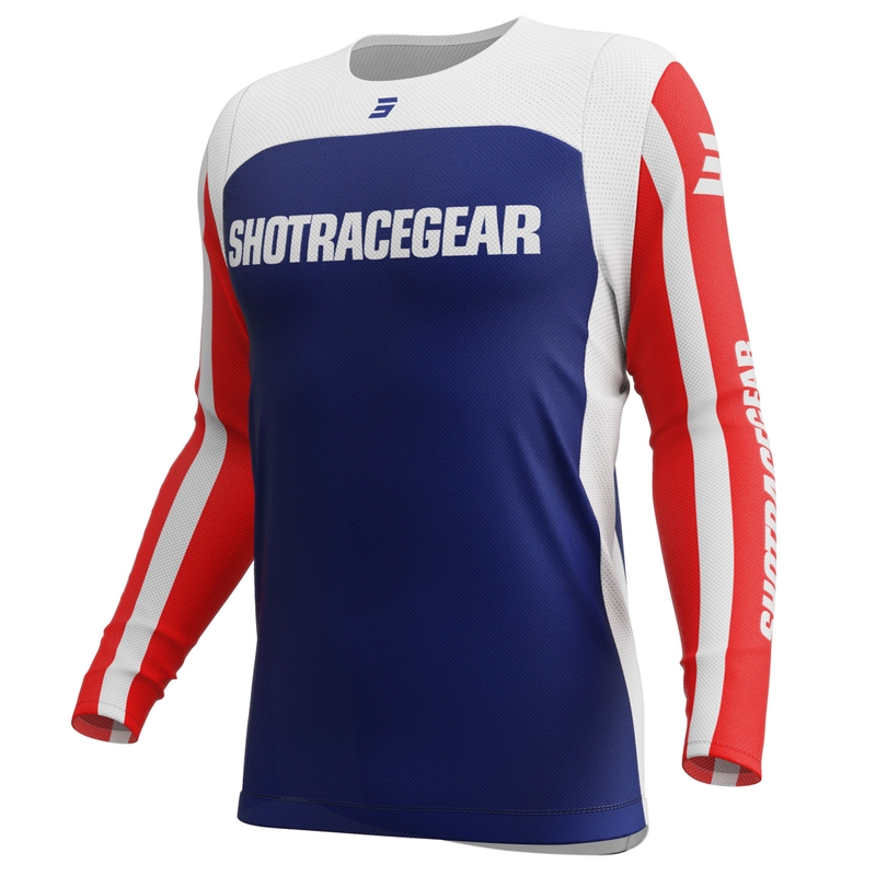 Motocross φανέλα Shot Contact Mythic μπλε-κόκκινο