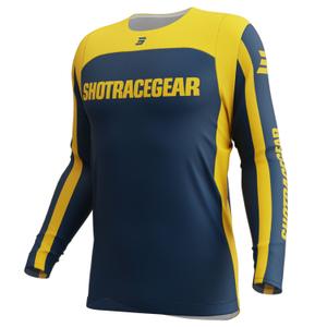Motocross φανέλα Shot Contact Mythic μπλε-κίτρινο