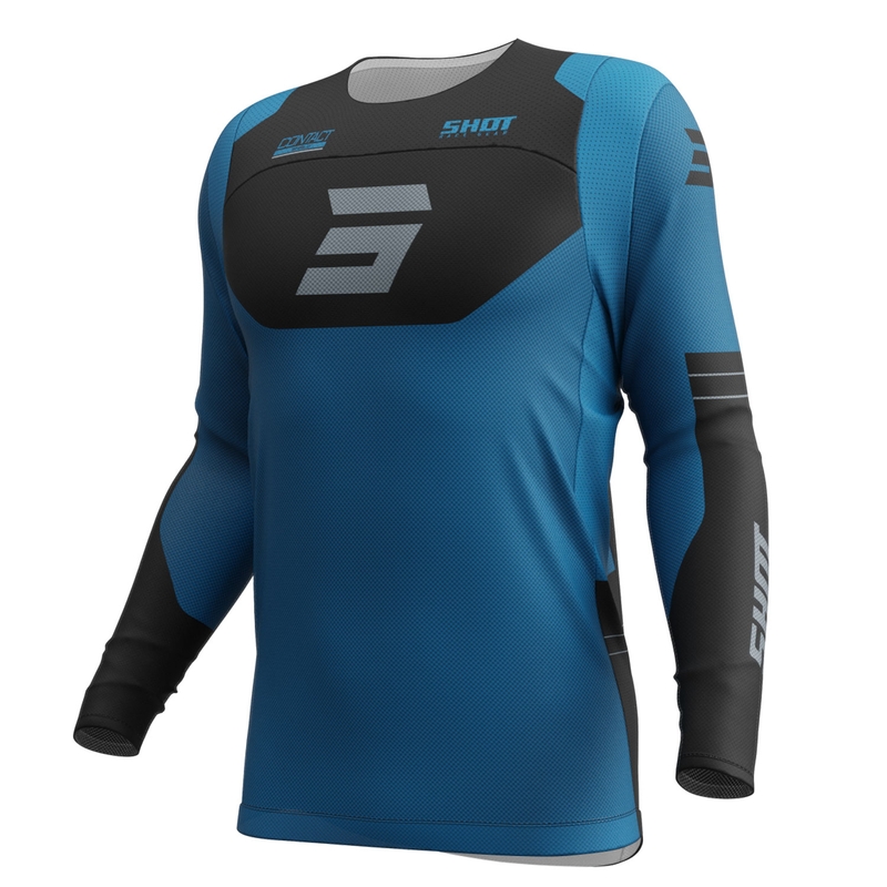 Motocross φανέλα Shot Contact Shield μπλε