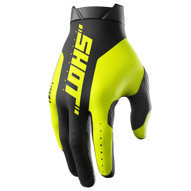 Γάντια Motocross Shot Lite Pro fluo κίτρινο