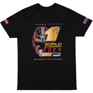 T-shirt Ducatti Jorge Martin Παγκόσμιος Πρωταθλητής 2024 μαύρο