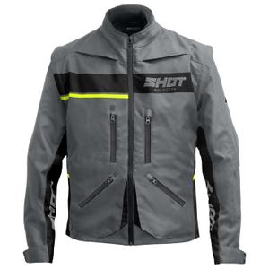 Μπουφάν μοτοσικλέτας Shot Contact Assault 2.0 γκρι-fluo κίτρινο