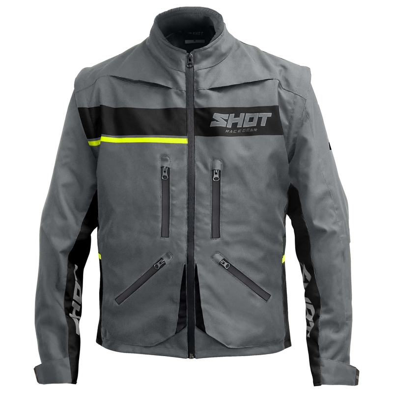Μπουφάν μοτοσικλέτας Shot Contact Assault 2.0 γκρι-fluo κίτρινο