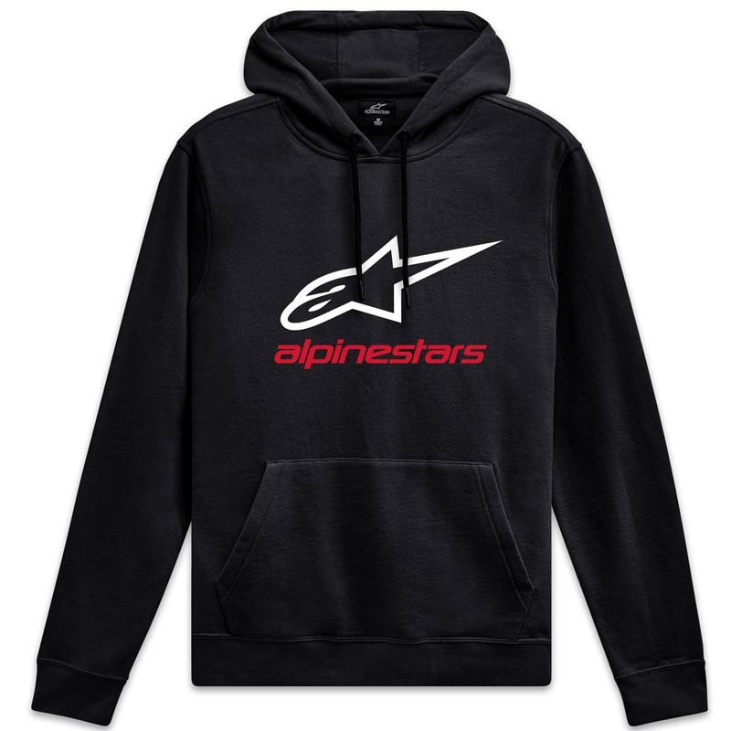 Alpinestars Always 2.0 μαύρο, λευκό και κόκκινο φούτερ με κουκούλα