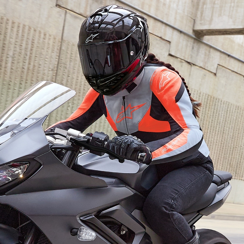 Alpinestars Γυναικείο αδιάβροχο μπουφάν μοτοσικλέτας Stella T-Jaws 4 Black-Gray-Fluo Red