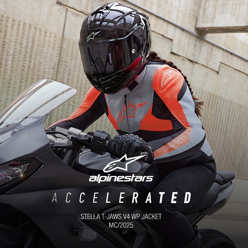 Alpinestars Γυναικείο αδιάβροχο μπουφάν μοτοσικλέτας Stella T-Jaws 4 Black-Gray-Fluo Red