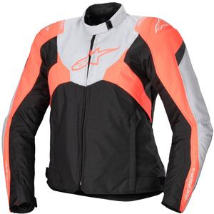 Alpinestars Γυναικείο αδιάβροχο μπουφάν μοτοσικλέτας Stella T-Jaws 4 Black-Gray-Fluo Red