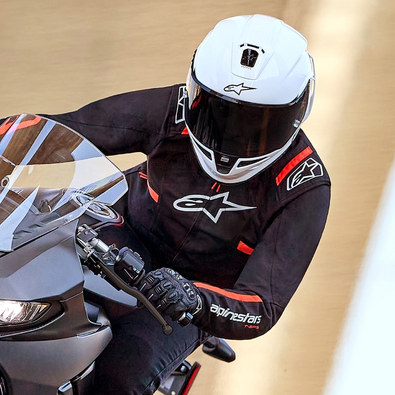 Alpinestars Γυναικείο αδιάβροχο μπουφάν μοτοσικλέτας Stella T-SPS 2 Black-White-Fluo Red