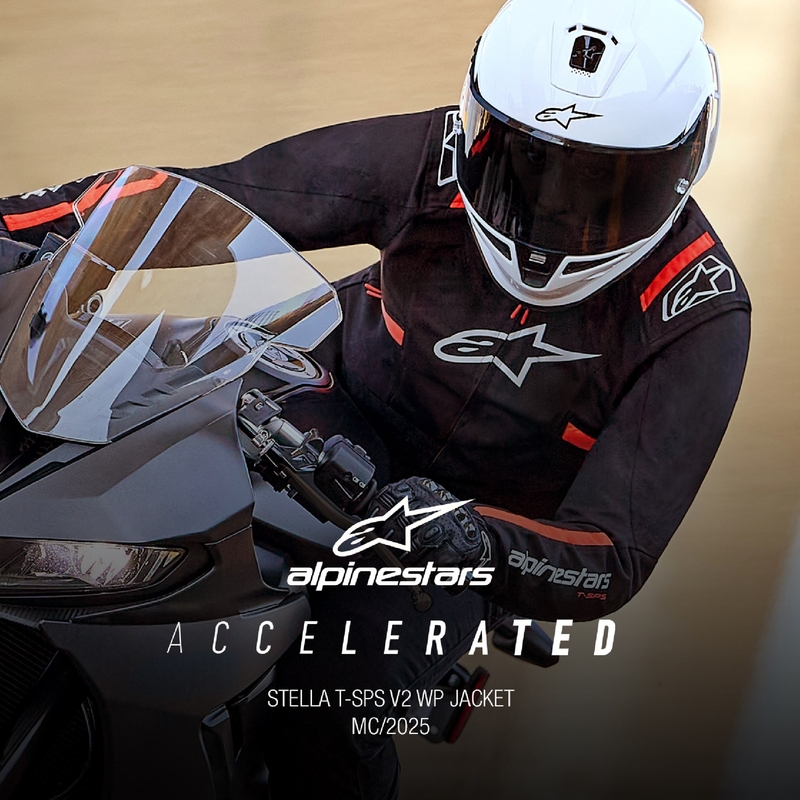 Alpinestars Γυναικείο αδιάβροχο μπουφάν μοτοσικλέτας Stella T-SPS 2 Black-White-Fluo Red