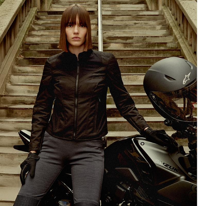 Alpinestars Γυναικείο αδιάβροχο μαύρο μπουφάν μοτοσικλέτας Stella Isla