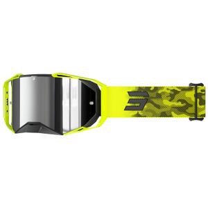 Γυαλιά μοτοκρός Shot Lite Patrol fluo κίτρινο με ασημένιο ιρίδιο plexi