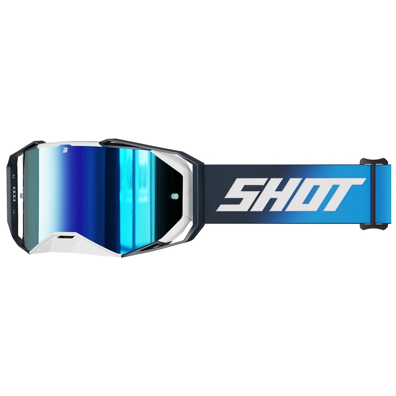 Γυαλιά μοτοκρός Shot Lite Στερεό μπλε με μπλε ιρίδιο plexi
