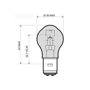 Lamp RMS BA20D 12V 25/25W