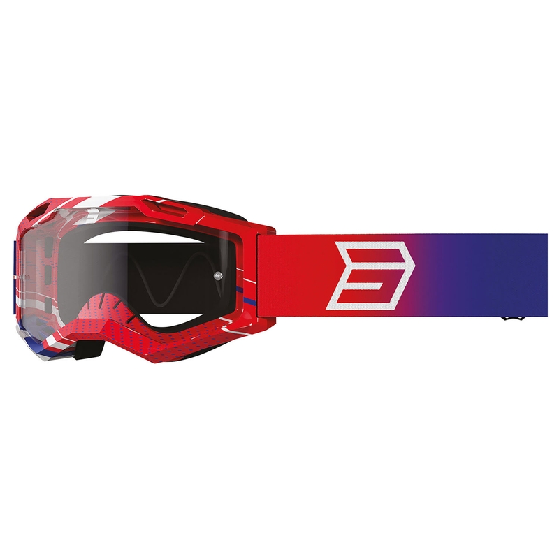 Παιδικά γυαλιά μοτοκρός Shot Rocket Kid 2.0 drop patriot με διαφανές plexi