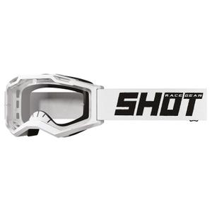 Παιδικά γυαλιά μοτοκρός Shot Rocket Kid 2.0 συμπαγές λευκό με διαφανές πλεξιγκλάς