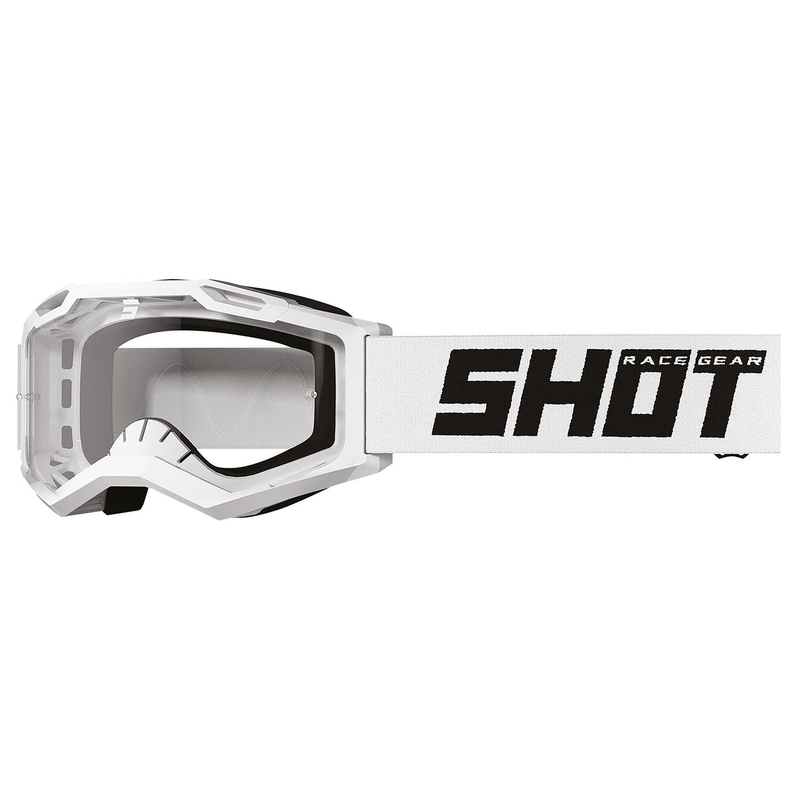 Παιδικά γυαλιά μοτοκρός Shot Rocket Kid 2.0 συμπαγές λευκό με διαφανές πλεξιγκλάς