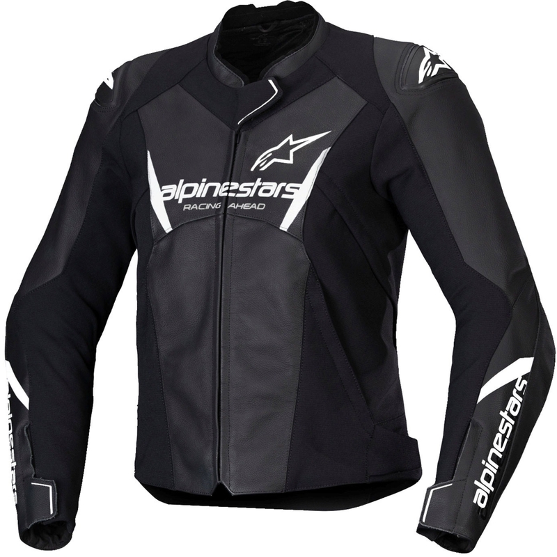 Alpinestars Stella Faster 3 Γυναικείο δερμάτινο μπουφάν μοτοσικλέτας Μαύρο και Λευκό