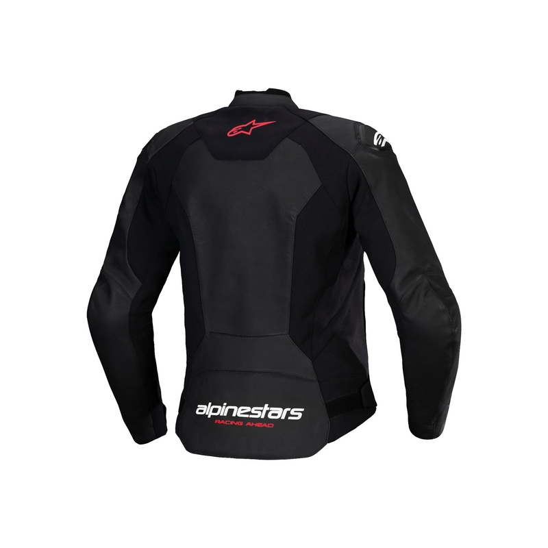 Alpinestars Stella Faster 3 Γυναικείο δερμάτινο μπουφάν μοτοσικλέτας Μαύρο-Άσπρο-Φλούο Κόκκινο