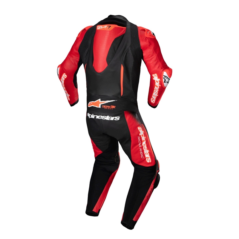 Alpinestars GP-R7 Tech-Air έτοιμη/συμβατή μαύρη/κόκκινη μονοκόμματη δερμάτινη στολή