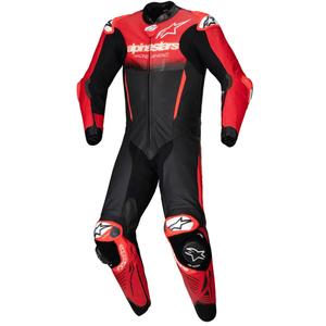 Alpinestars GP-R7 Tech-Air έτοιμη/συμβατή μαύρη/κόκκινη μονοκόμματη δερμάτινη στολή