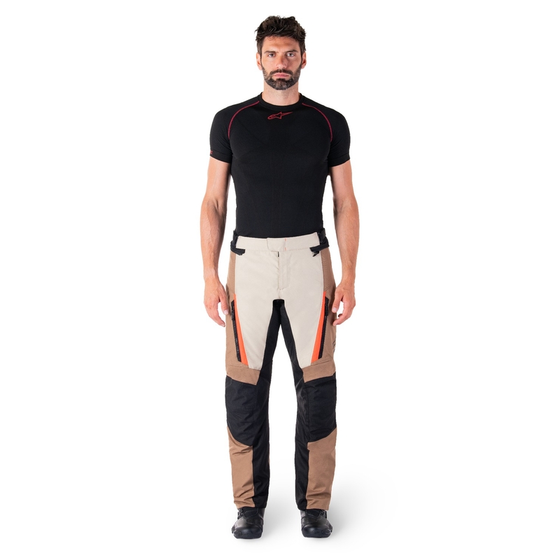 Alpinestars ST-1 Αδιάβροχο παντελόνι μοτοσικλέτας χακί-μαύρο-μαύρο-φλούο κόκκινο