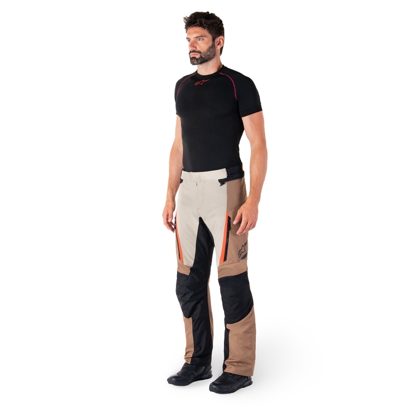 Alpinestars ST-1 Αδιάβροχο παντελόνι μοτοσικλέτας χακί-μαύρο-μαύρο-φλούο κόκκινο