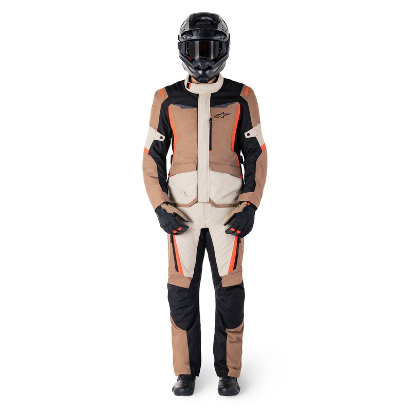 Alpinestars ST-1 Αδιάβροχο παντελόνι μοτοσικλέτας χακί-μαύρο-μαύρο-φλούο κόκκινο