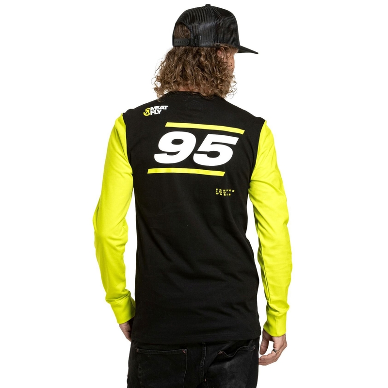 Μακρυμάνικο T-shirt Meatfly Appex fluo κίτρινο-μαύρο