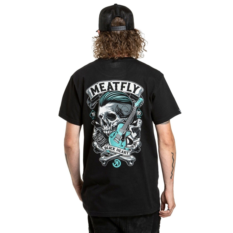 T-shirt Meatfly Whiskey Boy μαύρο
