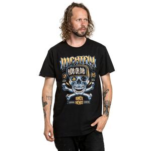 T-shirt Meatfly Whiskey Crossbones μαύρο