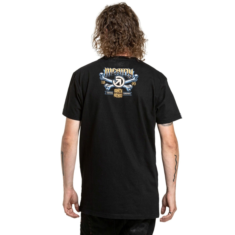T-shirt Meatfly Whiskey Crossbones μαύρο