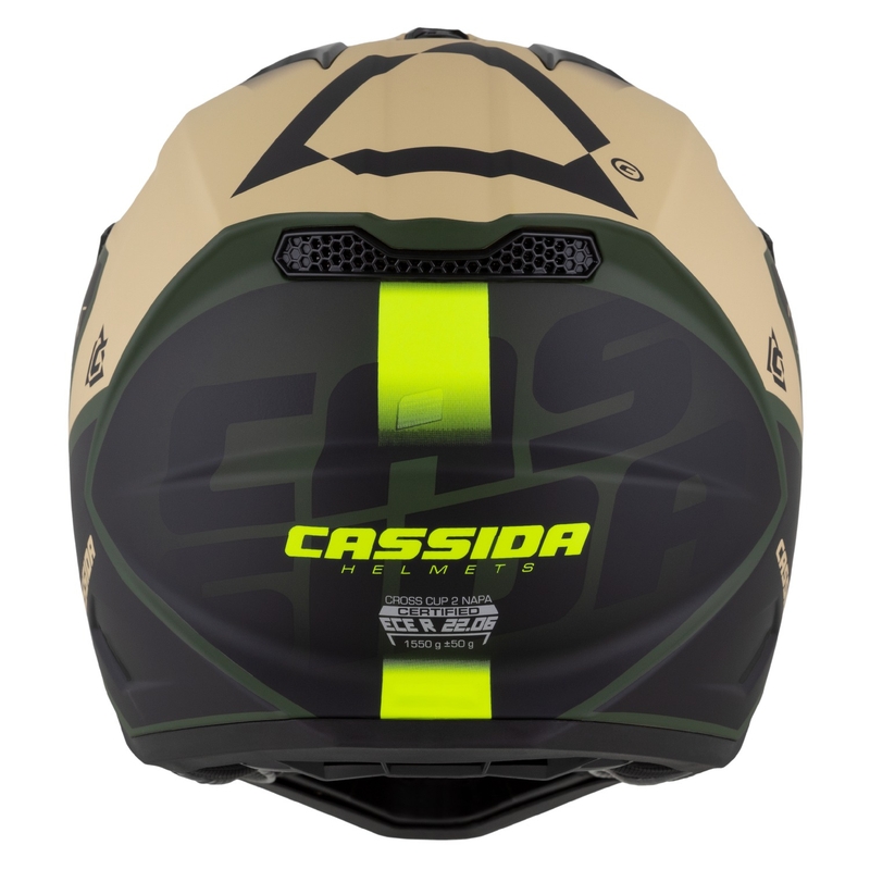 Cassida Cross Cup 2 Napa κράνος motocross matt sand-green-fluo yellow-black