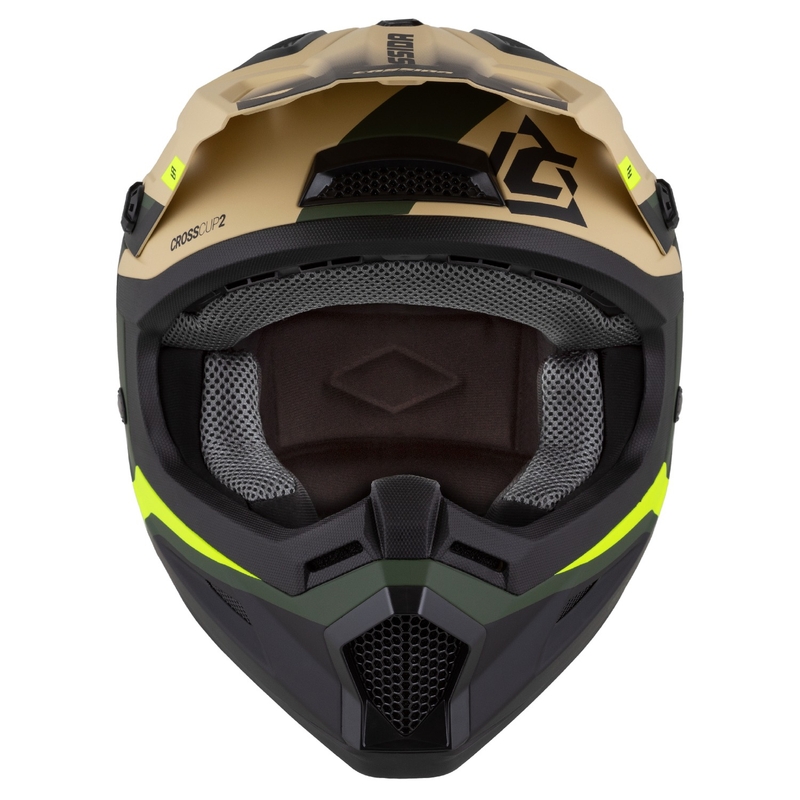 Cassida Cross Cup 2 Napa κράνος motocross matt sand-green-fluo yellow-black
