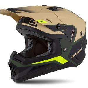 Cassida Cross Cup 2 Napa κράνος motocross matt sand-green-fluo yellow-black