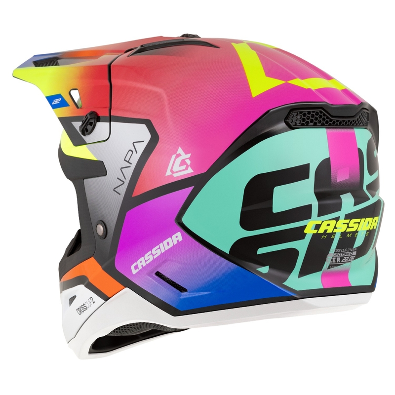 Κράνος μοτοσικλέτας Motocross Cassida Cross Cup 2 Napa pearl πολύχρωμο