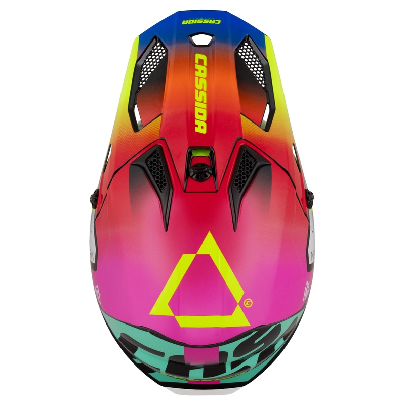 Κράνος μοτοσικλέτας Motocross Cassida Cross Cup 2 Napa pearl πολύχρωμο