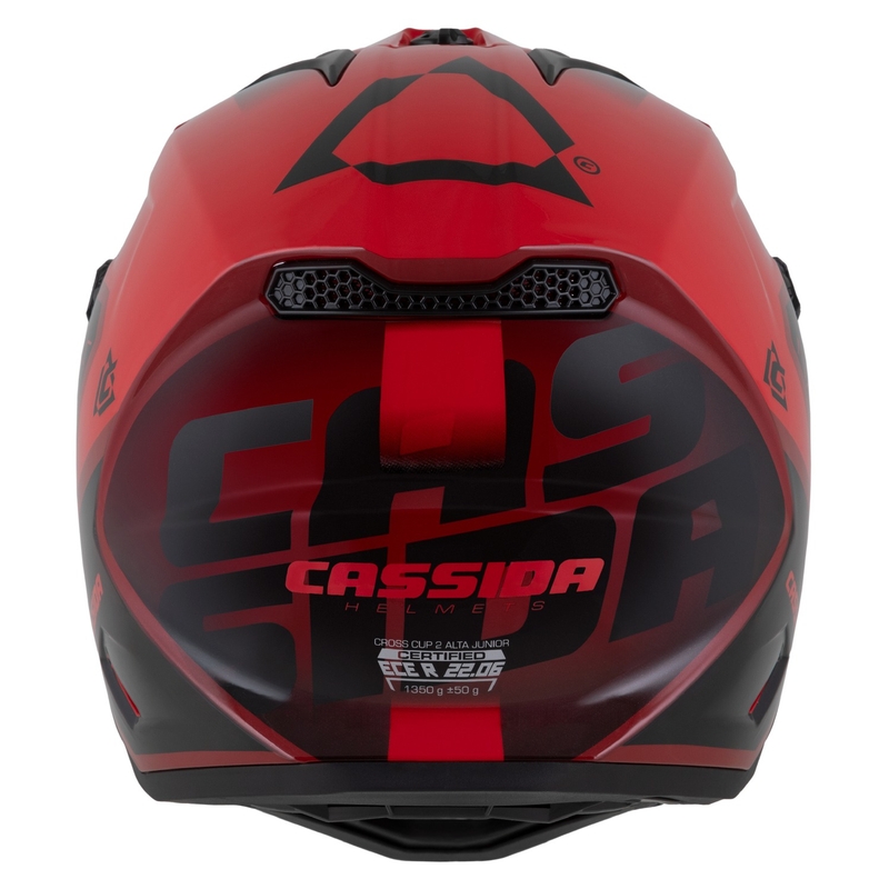 Cassida Cross Cup 2 Napa παιδικό κράνος motocross μαργαριταρένιο κόκκινο-μωβ-μαύρο