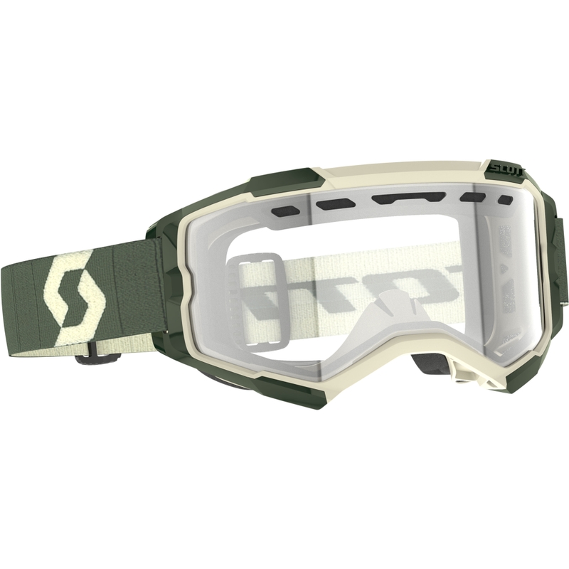 Γυαλιά Motocross SCOTT Fury Enduro χακί με διαφανή plexi