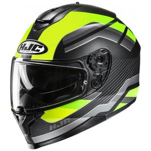 Ενσωματωμένο κράνος μοτοσικλέτας HJC C70N Belis MC3HSF fluo κίτρινο-μαύρο