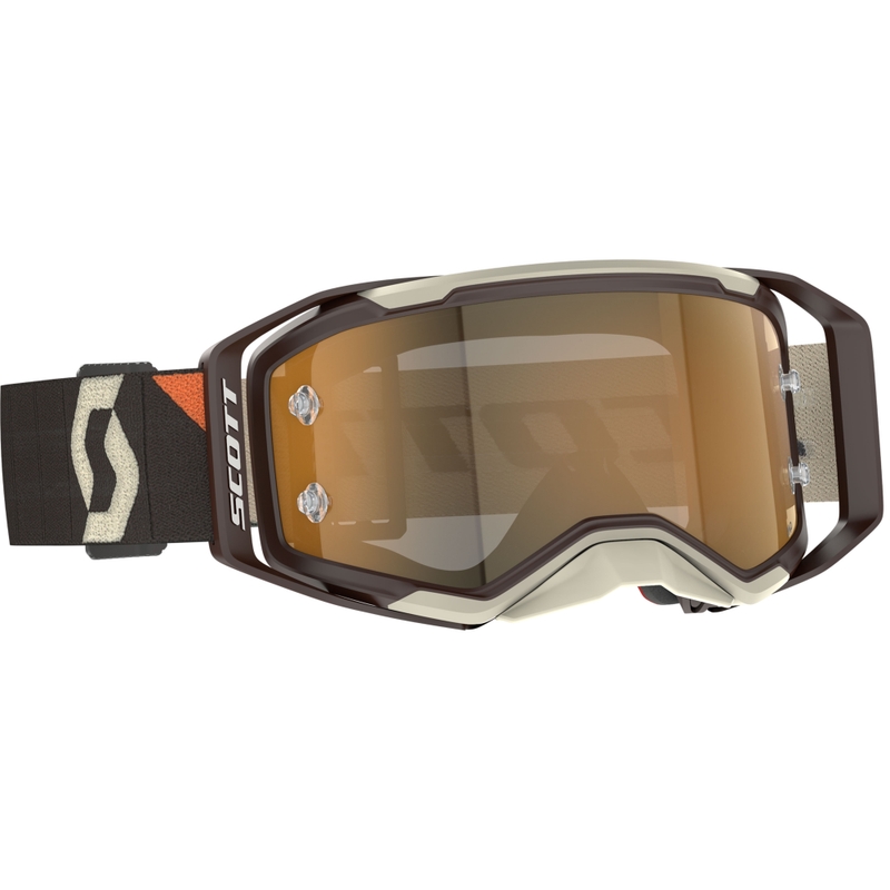 Γυαλιά motocross SCOTT Prospect 2.0 AMP σκούρο καφέ-μπεζ με χρυσό plexi