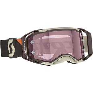 Γυαλιά motocross SCOTT Prospect 2.0 AMP σκούρο καφέ-μπεζ με ροζ plexi