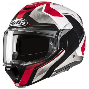 HJC F100 Bios MC1 γκρι-μαύρο-κόκκινο αναδιπλούμενο κράνος μοτοσικλέτας